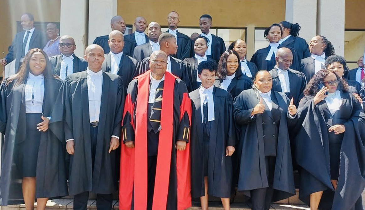 Eswatini Chief Justice Bheki Maphalala admits and welcomes new lawyers.