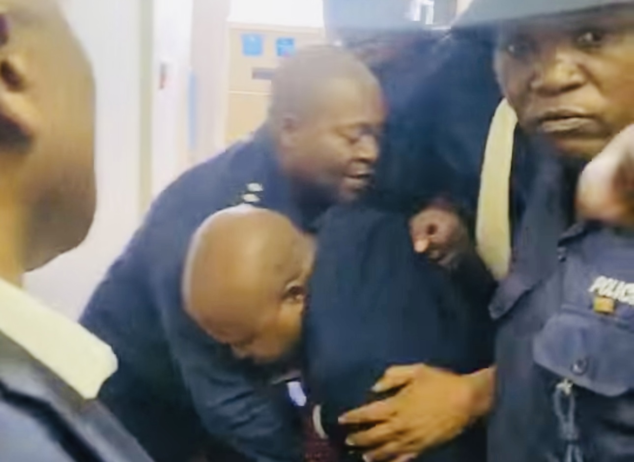 BREAKING NEWS:Eswatini Teachers Union Secretary General and other Executive members heavily assaulted by King Mswati’s police for demanding outstanding salaries for President Mbongwa Dlamini.