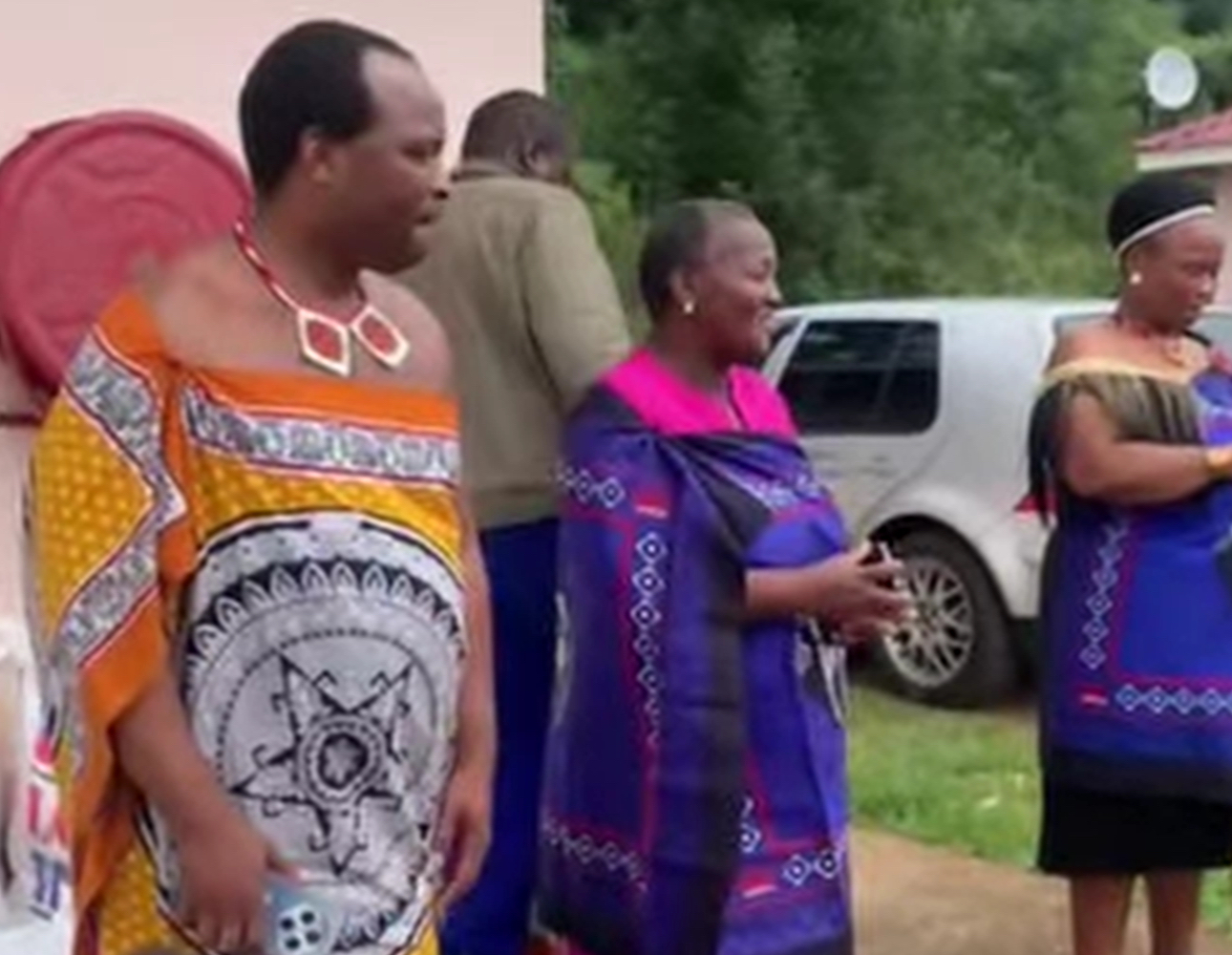 Mbabane East MP Welcome Dlamini applauds Lutsango for participating in Buganu Ceremony, distributes food parcels.