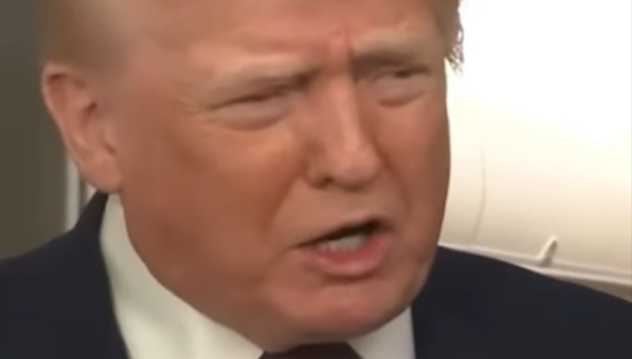 President Donald Trump warns journalists against asking him stupid questions, says millions of horrible people including drug dealers are entering the United States, must be grabbed and deported.