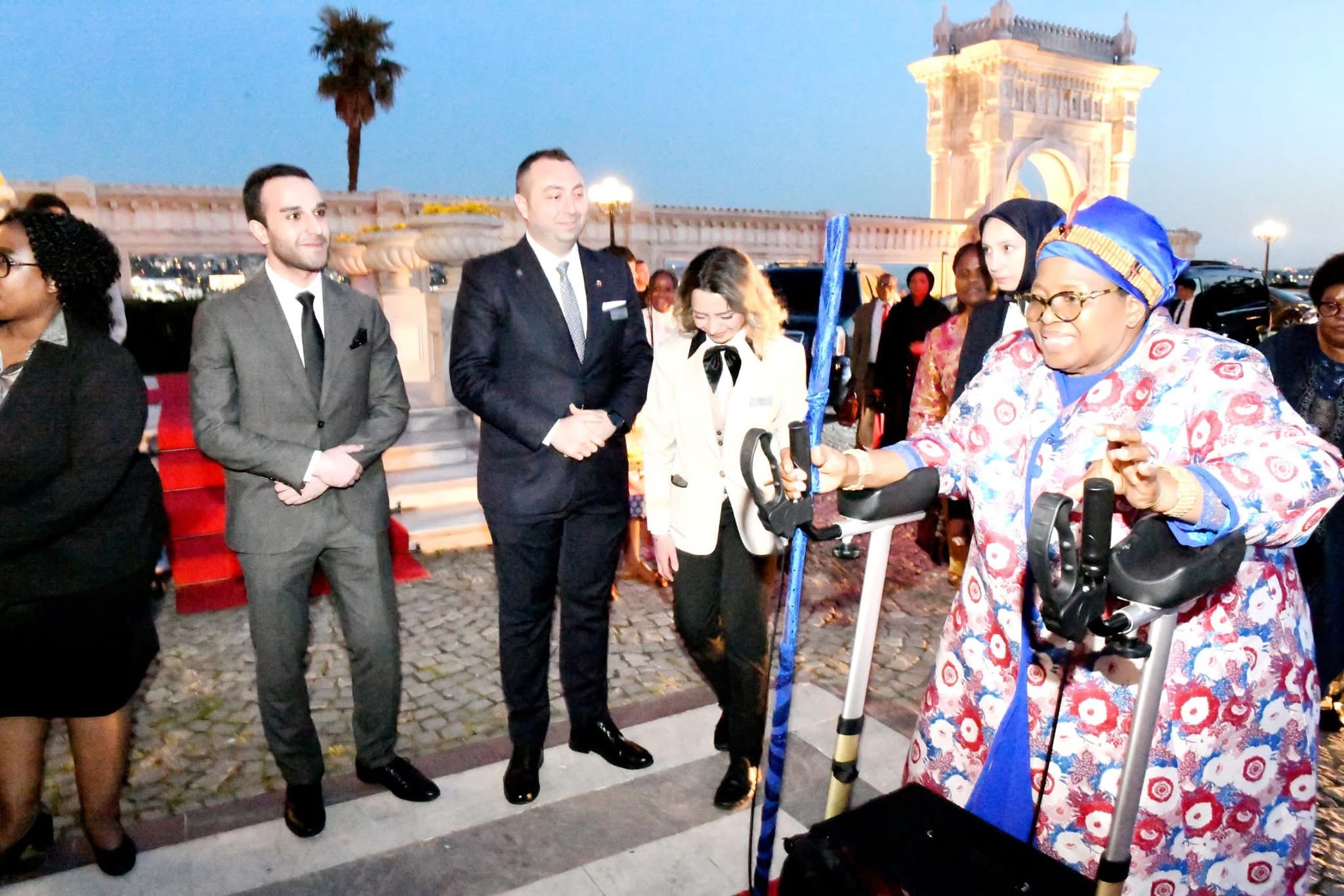 Queen Ntombi Tfwala in Turkey for private visit, welcomed by Ambassador Sibusisiwe Mngomezulu.