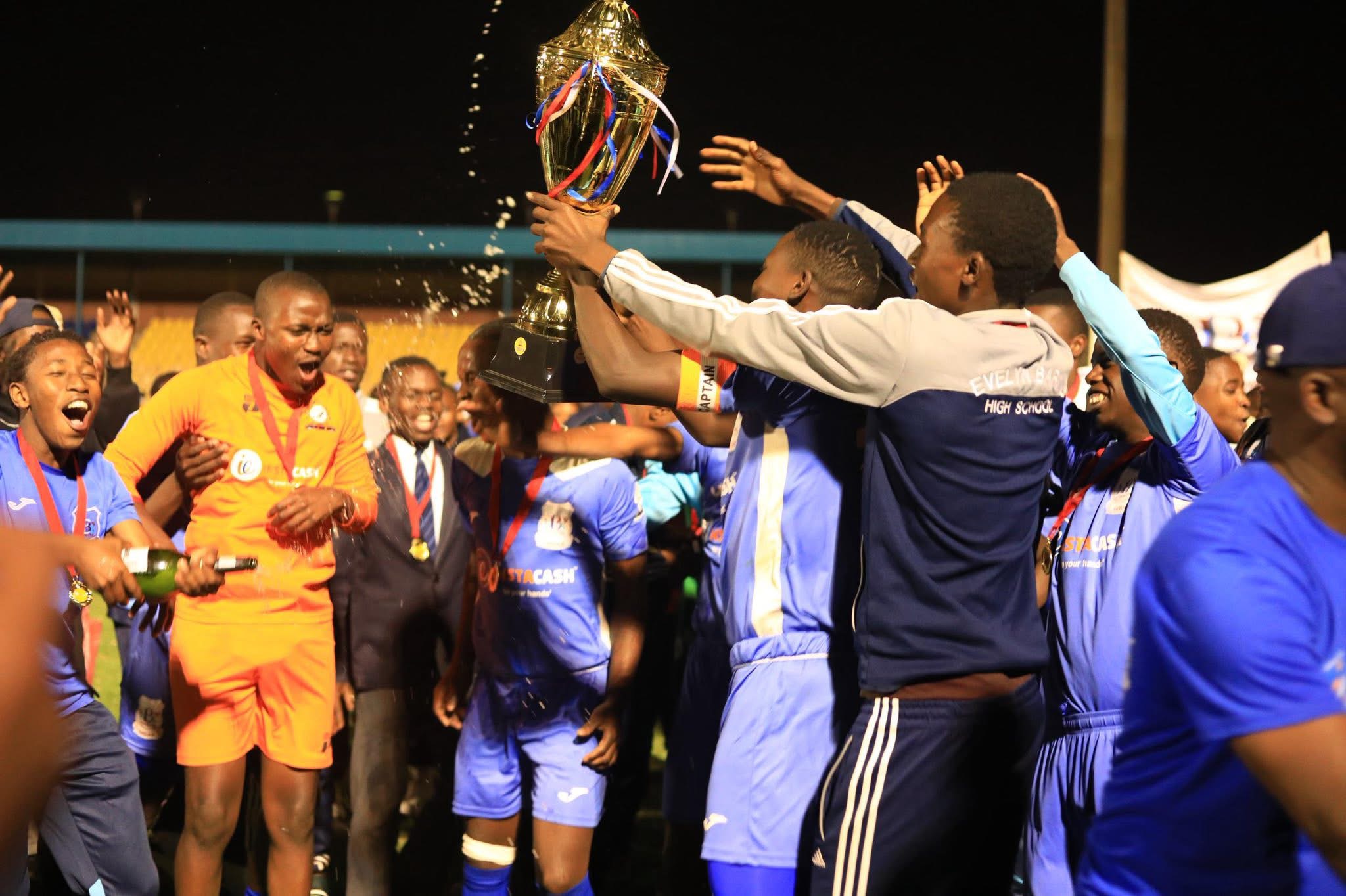 South African based Swazi businessman Mdabula Zulu to buy R40,000.00 soccer kits his Evelyn Baring High School after winning Instacash Cup beating Manzini Central.