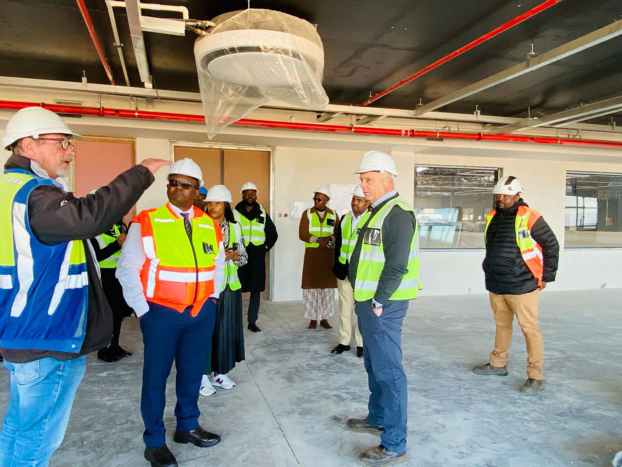 JOB OPPORTUNITIES: Jonsson Workwear factory under construction, Commerce Minister assessing progress.