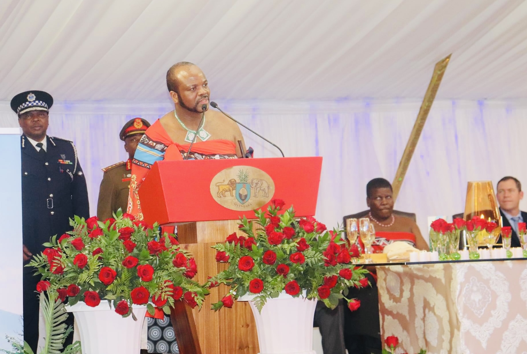 King Mswati urges business community to ensure growth of businesses within the Small and Medium Enterprise(SME). 