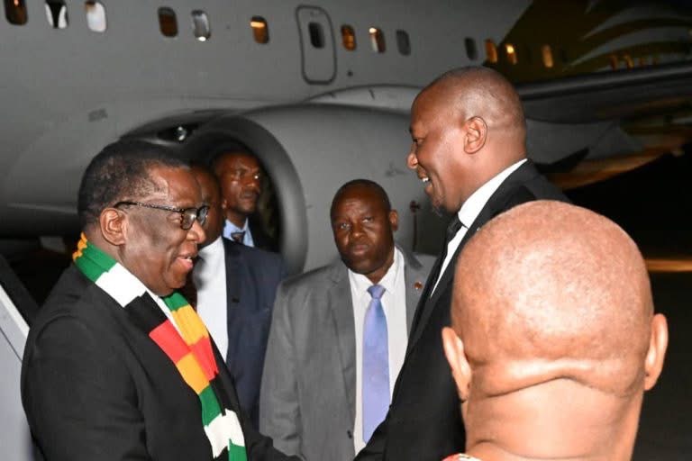 Zimbabwean President Emmerson Mnangagwa in eSwatini for State visit, to grace Trade Fair as King Mswati’s Guest.