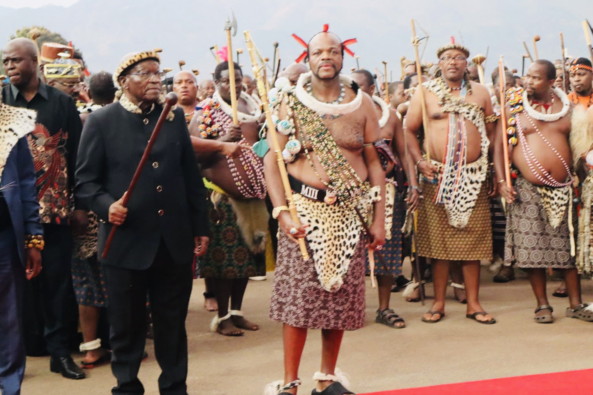 King Mswati hosting the annual uMhlanga Reed Dance Ceremony, event graced by former Presidents Jacob Zuma and Ian Khama.