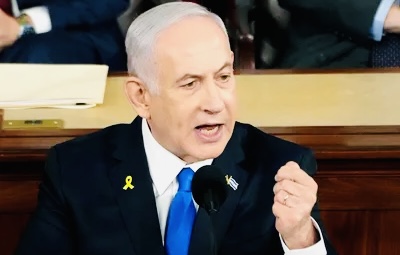 Israel Prime Minister Benjamin Netanyahu signs agreement seeking to grab more land, says “there will be no Palestinian State this place belongs to us”.