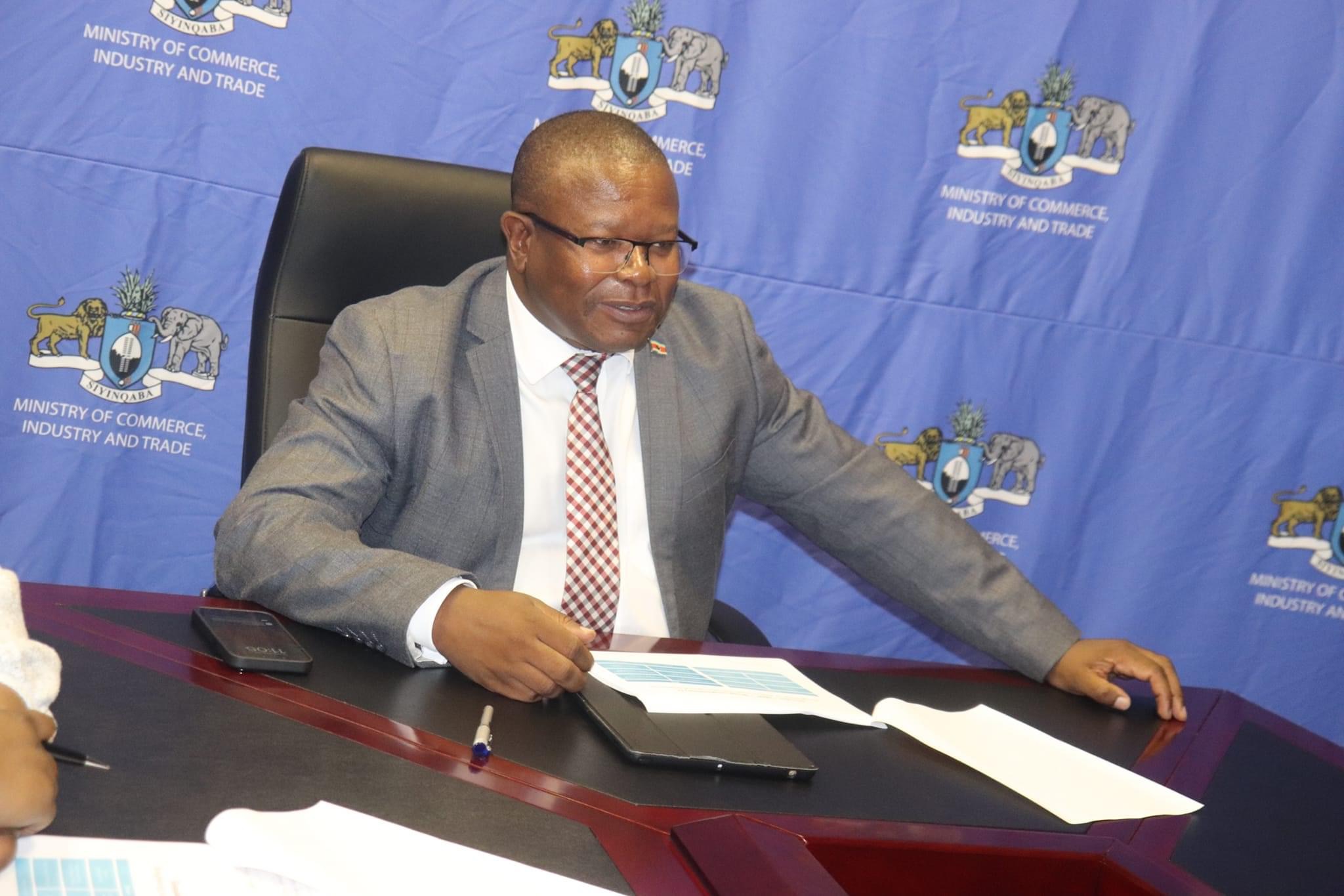 Commerce Minister Mancoba Khumalo receives courtesy visit from Eswatini Copyright Society.