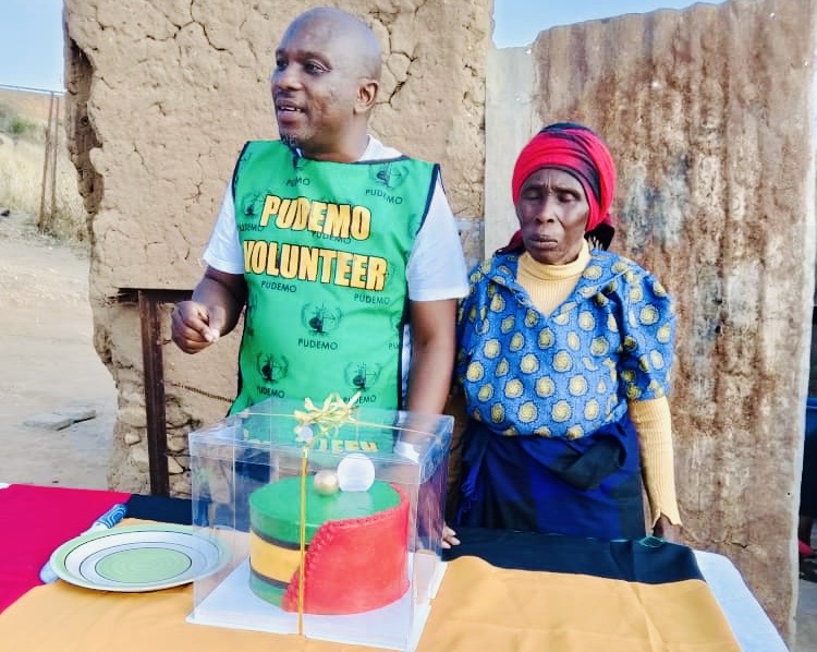 PUDEMO celebrates 42nd Anniversary, National Organizing Secretary Siboniso Mkhabela leads delegation for charity work at Hosea Gogo Mathunjwa’s home.