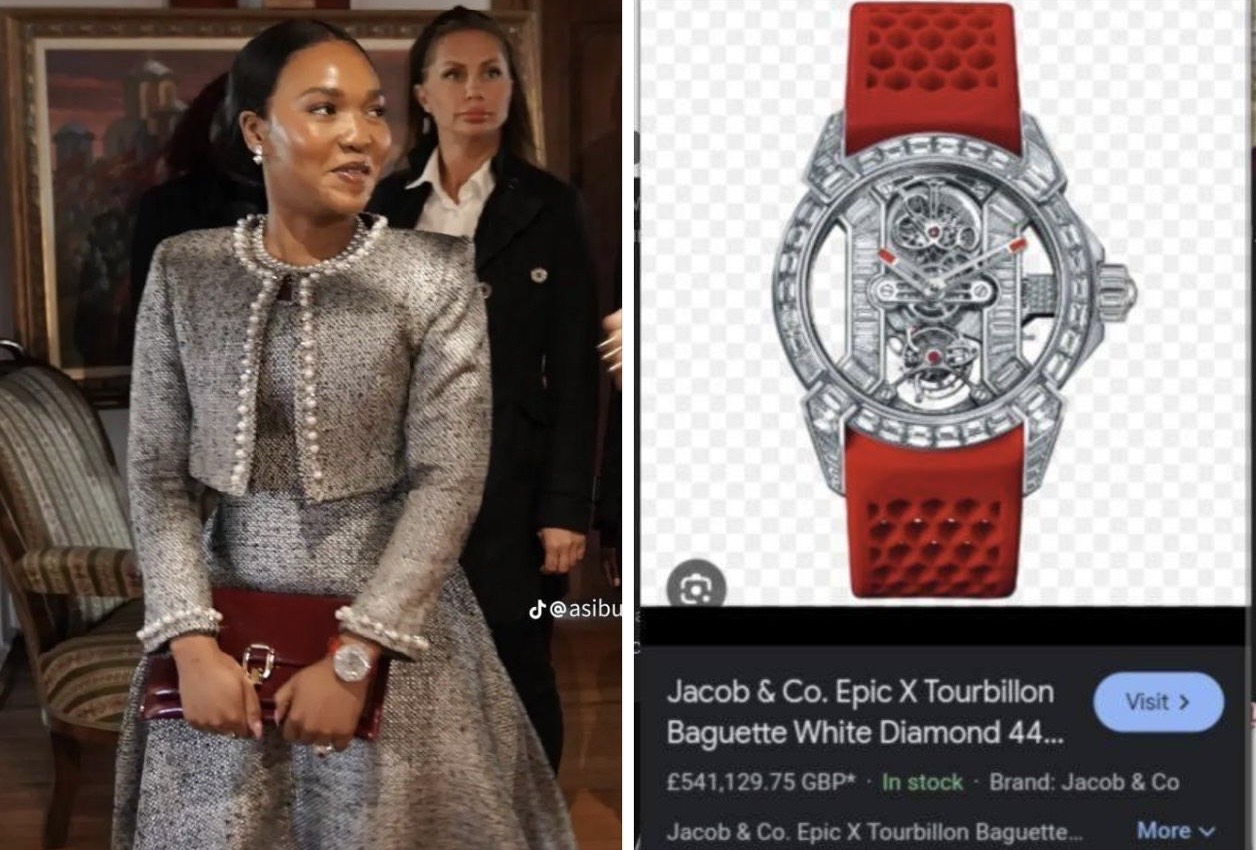 King Mswati’s new wife Jacob Zuma’s daughter and her over R10million Jacob& Co watch amid shortage of drugs in public hospitals, Spokesperson says individual wardrobes financed privately.