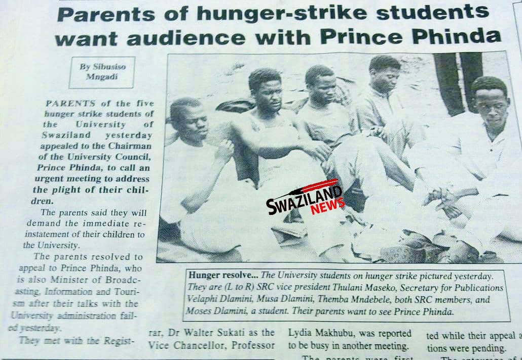 Former PUDEMO Secretary General human rights lawyer Thulani Maseko once led University students in a hunger strike,UN Eswatini Communications Officer Sibusiso Mngadi reported story.
