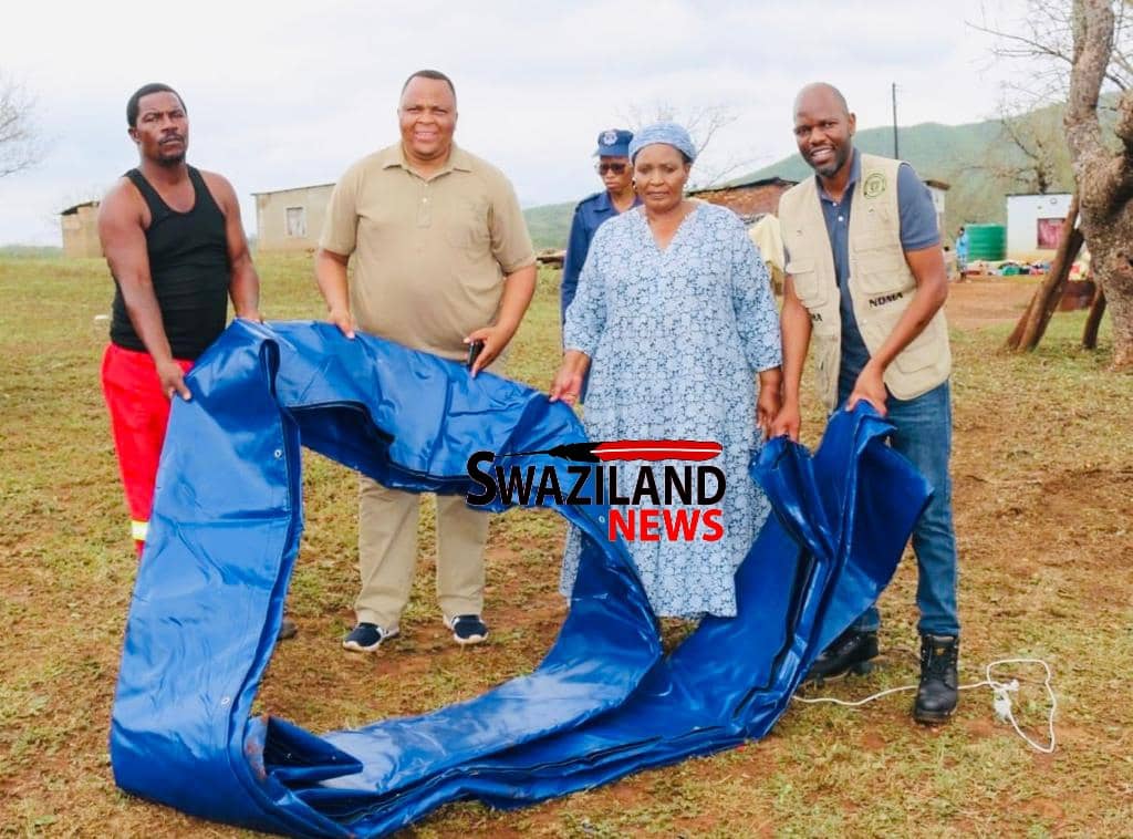 KING MSWATI’S TINKHUNDLA SYSTEM MOCKS HAILSTORM VICTIMS:Is this tent sourced from Baphalali Red Cross,a government assistance Mrs Deputy Prime Minister Thulisile Dladla?.